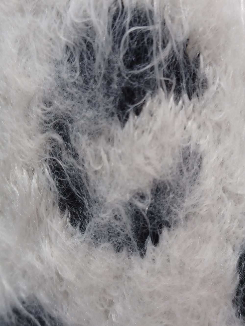 Soft Animal Print Leopard Spot Eyelash Fuzzy Cardigan Sweater Medium - Picture 3 of 6
